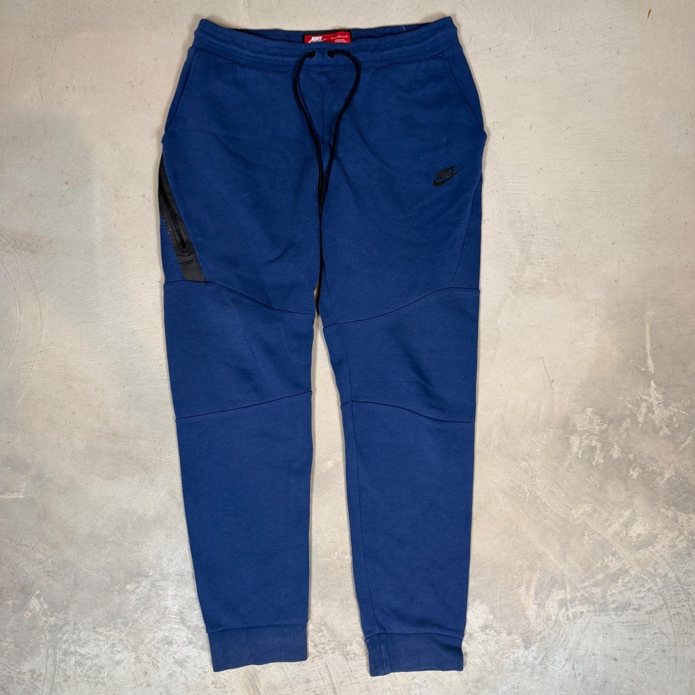 Nike Sportswear Tech Fleece Joggers Blue Tapered Sweatpants 805162-424 Mens L